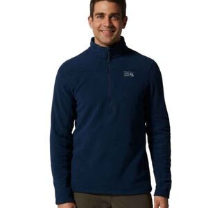 Mountain Hardwear Black Quarter 1/4 Zip Up Microchill Fleece Sweater Black L